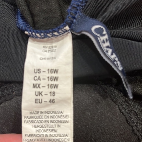 CHAPS womens one piece swimsuit size 16 W. - Picture 5 of 11